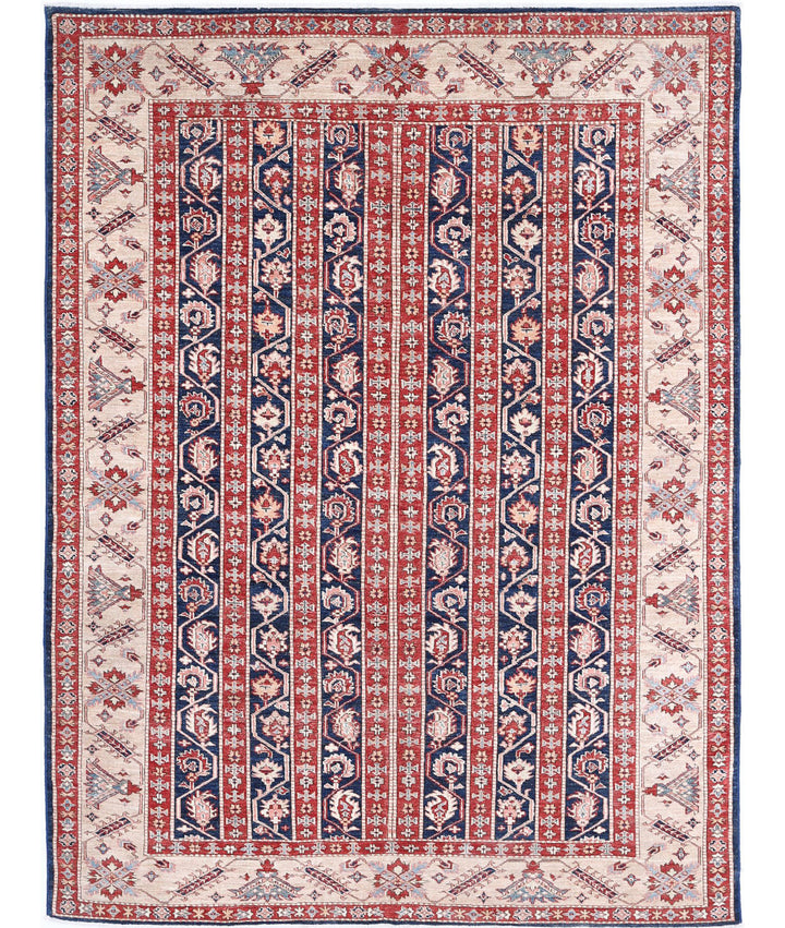 Hand Knotted Royal Kazak Wool Rug 5' 5" x 7' 2" - No. AT646980