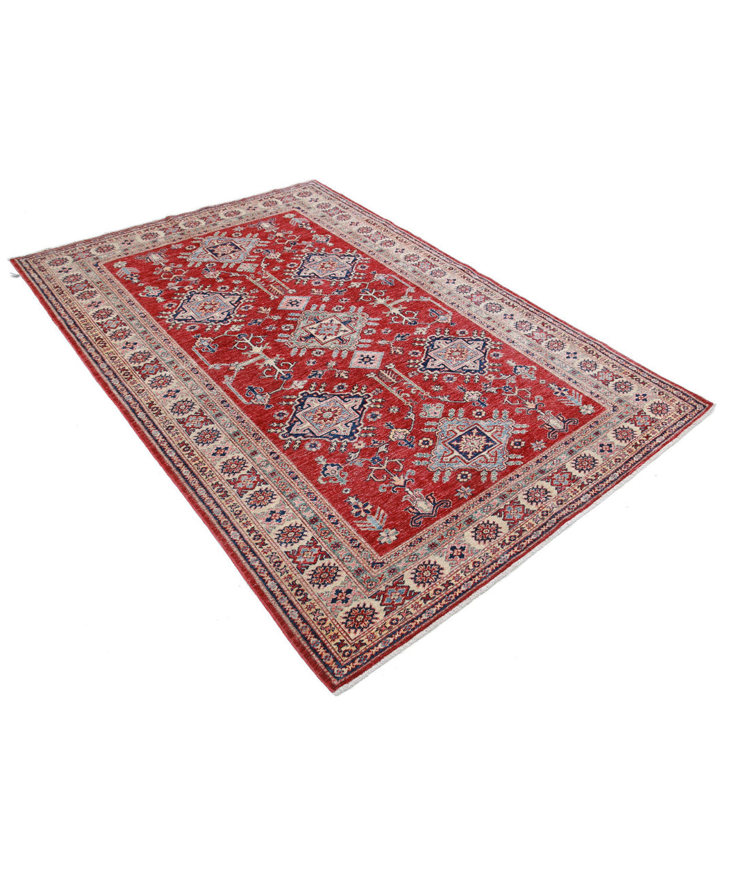 Hand Knotted Royal Kazak Wool Rug 5' 4" x 7' 8" - No. AT337346