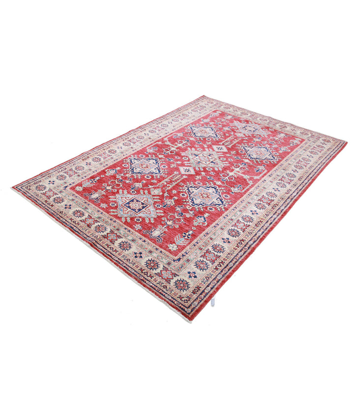 Hand Knotted Royal Kazak Wool Rug 5' 4" x 7' 8" - No. AT337346