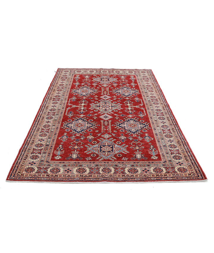 Hand Knotted Royal Kazak Wool Rug 5' 4" x 7' 8" - No. AT337346
