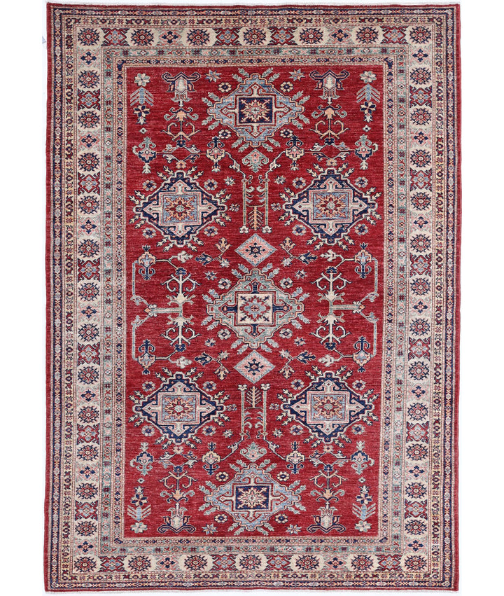 Hand Knotted Royal Kazak Wool Rug 5' 4" x 7' 8" - No. AT337346