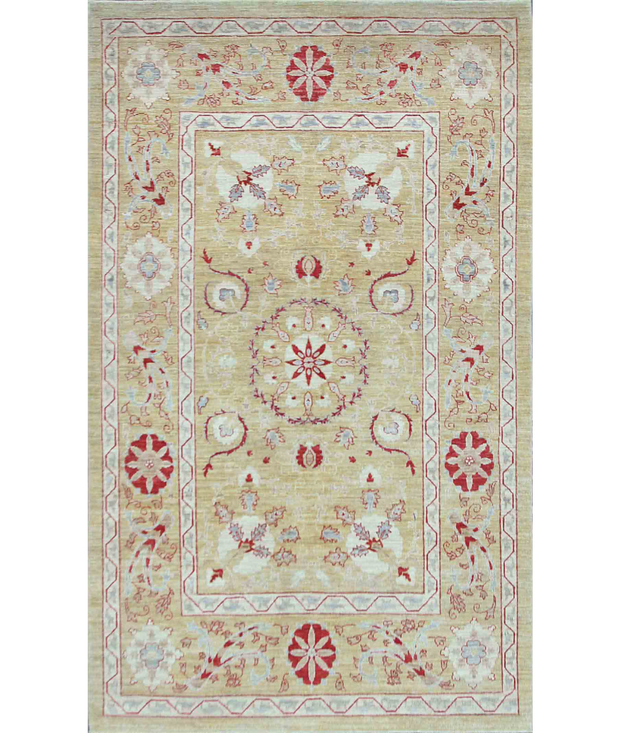 Hand Knotted Suzani Wool Rug 5'  4" x 8'  8" - No. AT93279