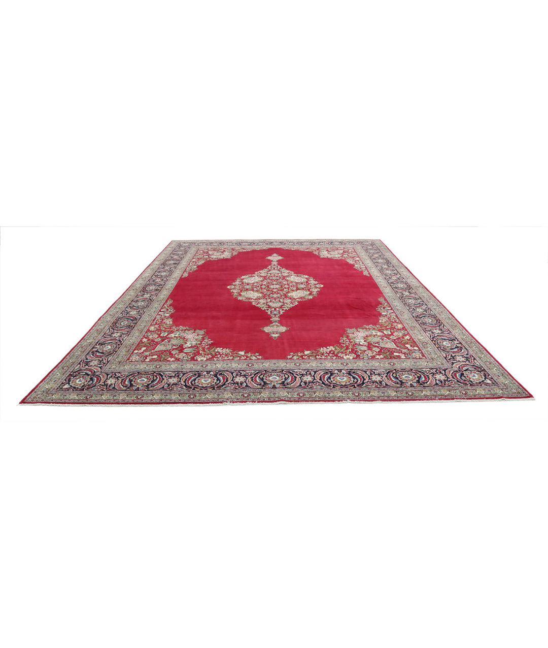 Afghan Kashan Fine Wool Rug 10' 5" x 14' 0" Hand-Knotted | No. AT25963