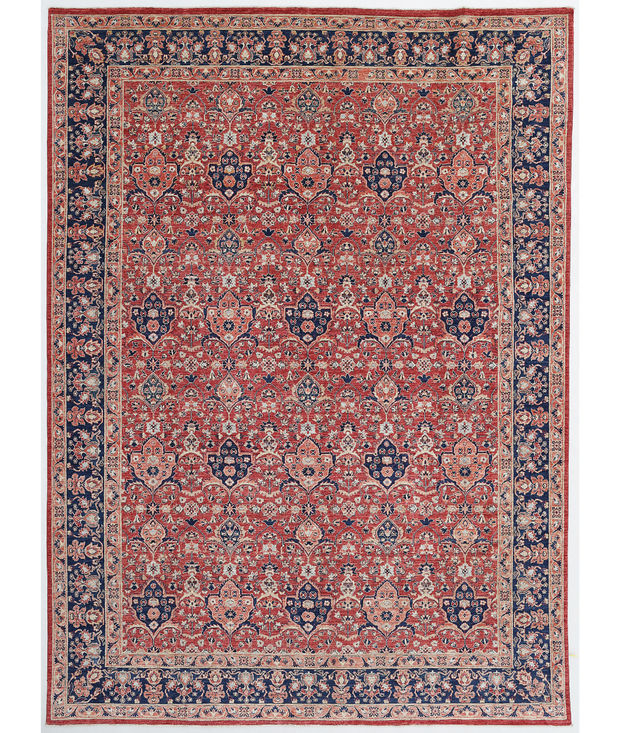 Hand Knotted Tabriz Wool Rug 9'  10" x 13'  6" - No. AT35036