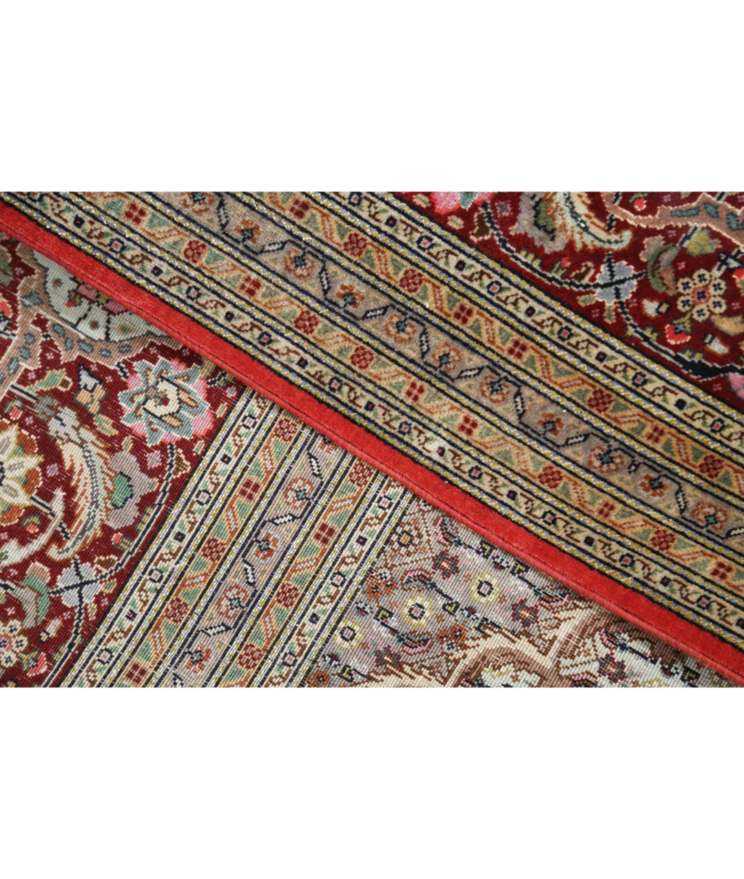 Persian Tabriz Rug 8' 0" x 11' 3" Hand-Knotted detail