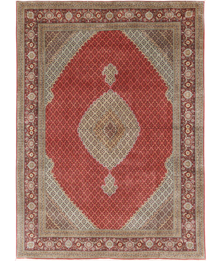 Persian Tabriz Rug 8' 0" x 11' 3" Hand-Knotted