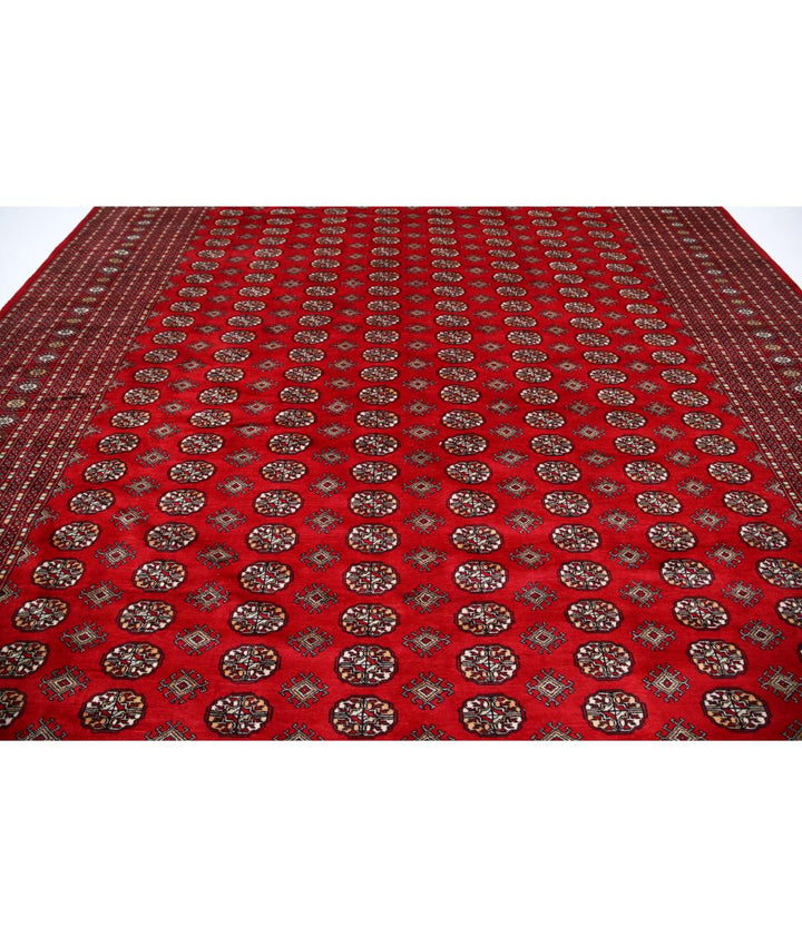 Afghan Tribal Bokhara Rug 12' 1" x 17' 6" Hand-Knotted | No. AT22961