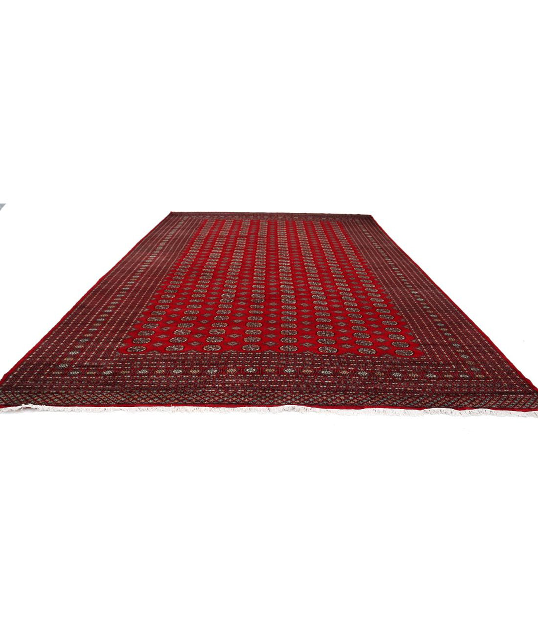 Afghan Bokhara Rug 12' 0" x 17' 11" Hand-Knotted | No. AT60435
