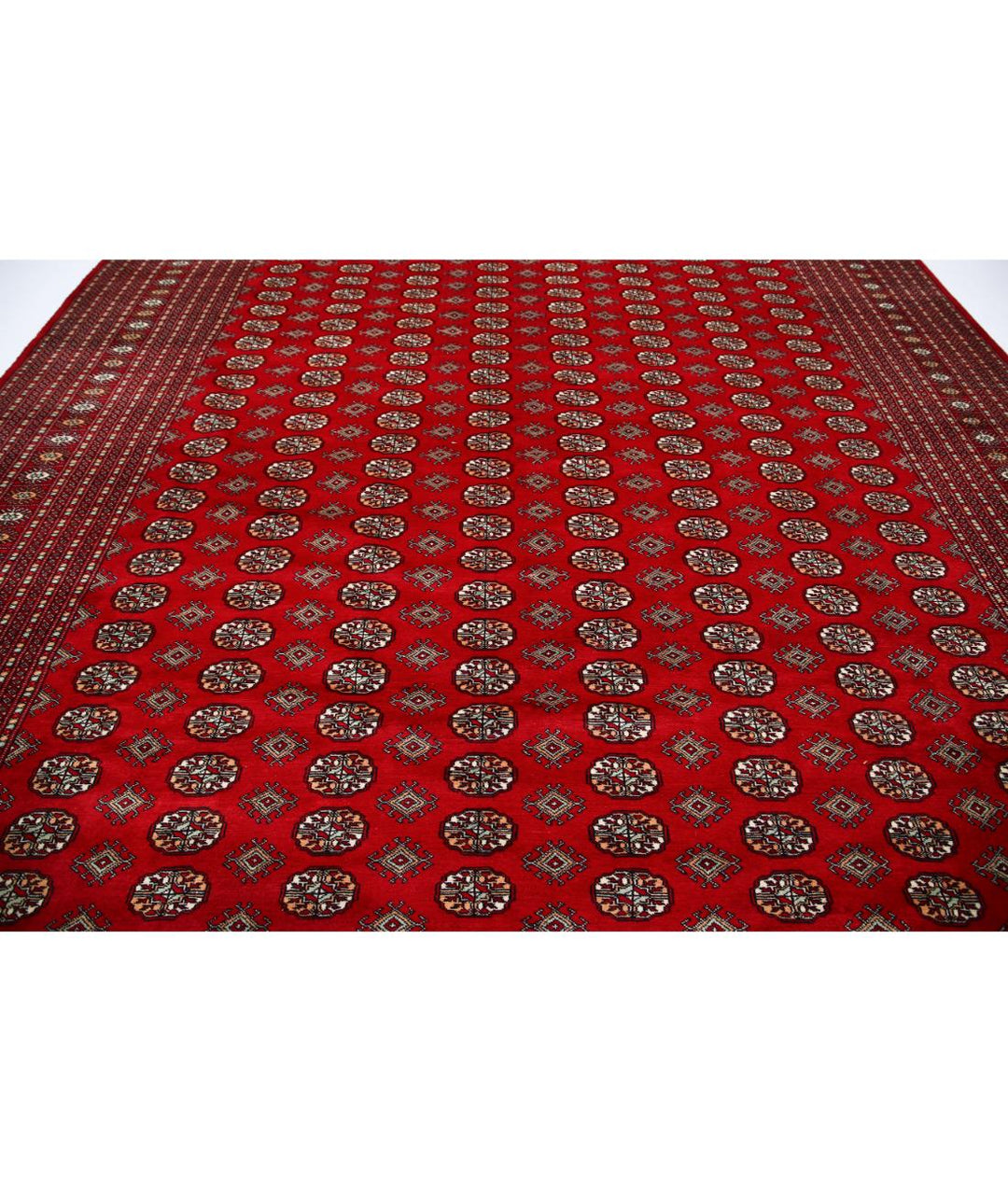Afghan Bokhara Rug 12' 0" x 17' 11" Hand-Knotted | No. AT60435