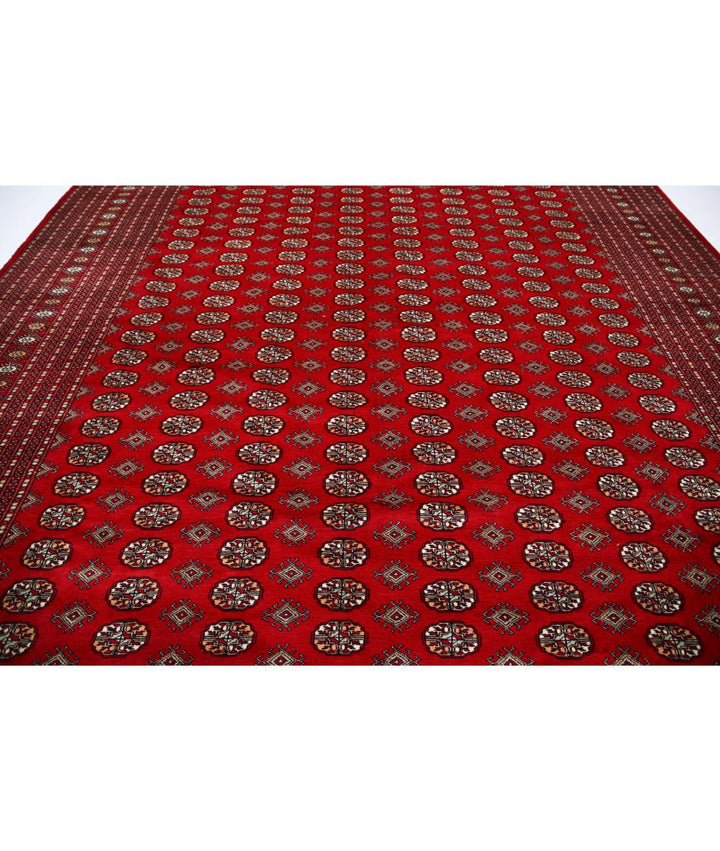 Afghan Bokhara Rug 12' 0" x 17' 11" Hand-Knotted | No. AT60435