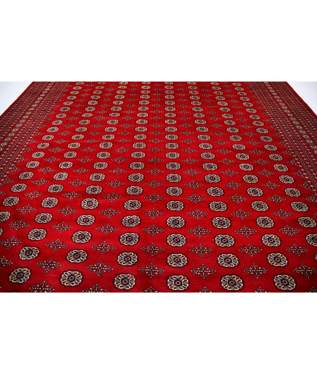 Afghan Tribal Bokhara Rug 12' 3" x 17' 8" Hand-Knotted | No. AT72955