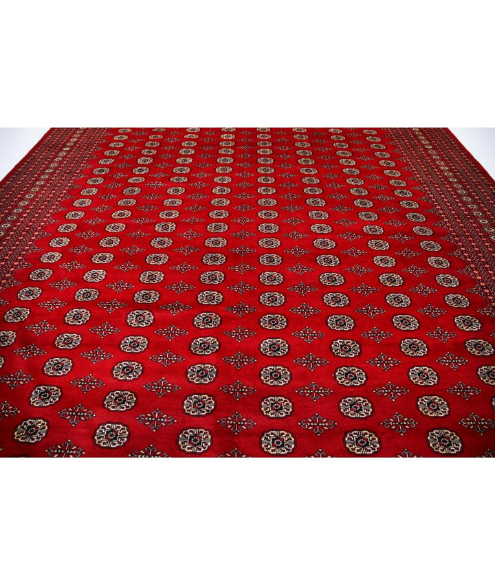 Afghan Tribal Bokhara Rug 12' 3" x 17' 8" Hand-Knotted | No. AT72955