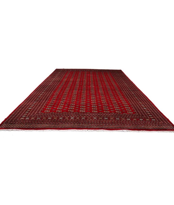 Afghan Tribal Bokhara Rug 12' 0" x 17' 5" Hand-Knotted | No. AT56272