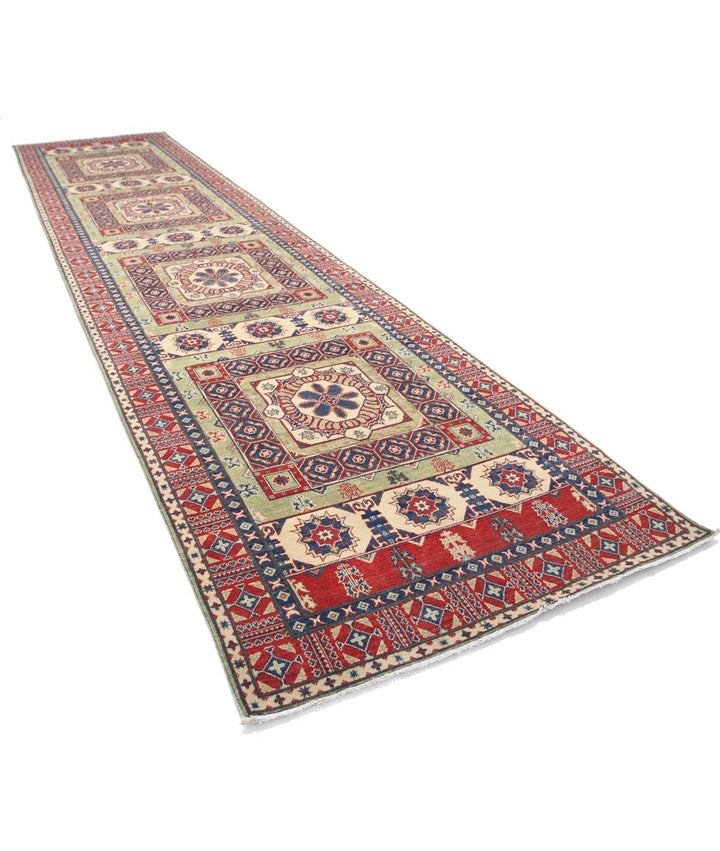 Hand Knotted Tribal Kazak Wool Rug 4' 10" x 19' 4" - No. AT784306