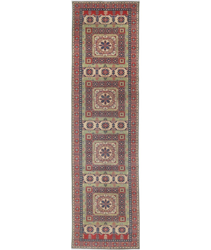 Hand Knotted Tribal Kazak Wool Rug 4' 10" x 19' 4" - No. AT784306