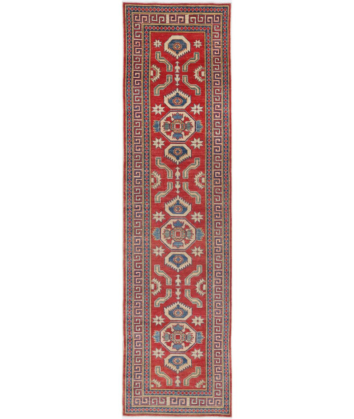 Hand Knotted Tribal Kazak Wool Rug 2' 8" x 11' 7" - No. AT319298