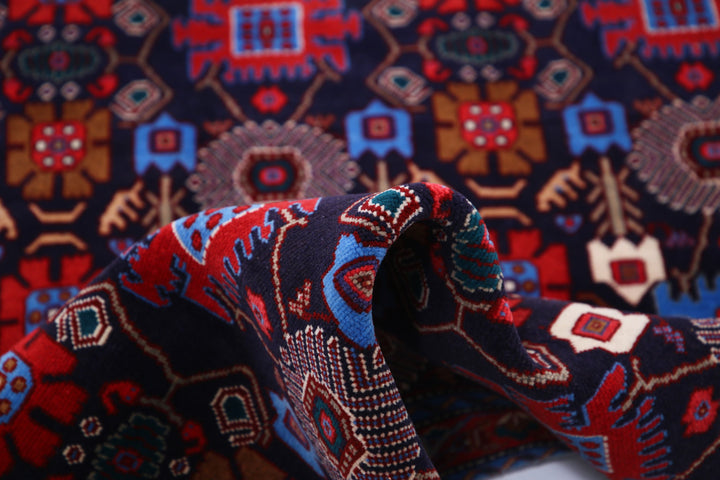Afghan Varamin Runner Rug 3' 3" x 12' 8" Hand-Knotted | No. AT45969