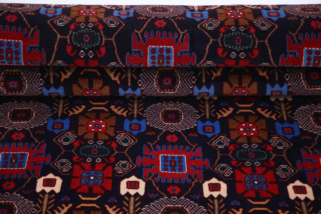 Afghan Varamin Runner Rug 3' 3" x 12' 8" Hand-Knotted | No. AT45969