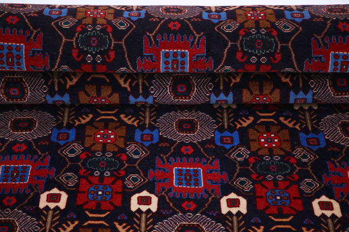 Afghan Varamin Runner Rug 3' 3" x 12' 8" Hand-Knotted | No. AT45969