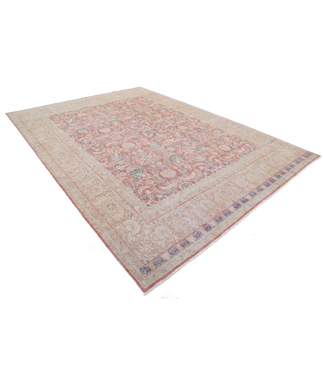 Hand Knotted Vintage Wool Rug 9' 6" x 12' 11" - No. AT77499