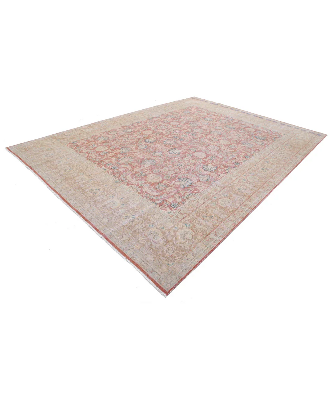 Hand Knotted Vintage Wool Rug 9' 6" x 12' 11" - No. AT77499