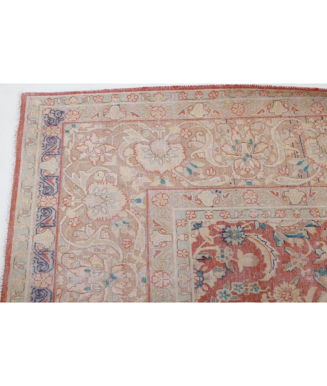 Hand Knotted Vintage Wool Rug 9' 6" x 12' 11" - No. AT77499