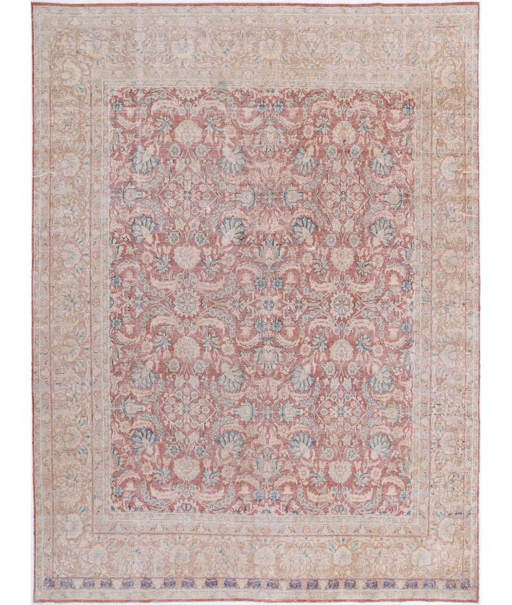 Hand Knotted Vintage Wool Rug 9' 6" x 12' 11" - No. AT77499