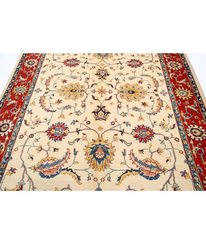 Afghan Ziegler Farhan Gul Rug 6' 6" x 9' 9" Hand-Knotted | No. AT49661