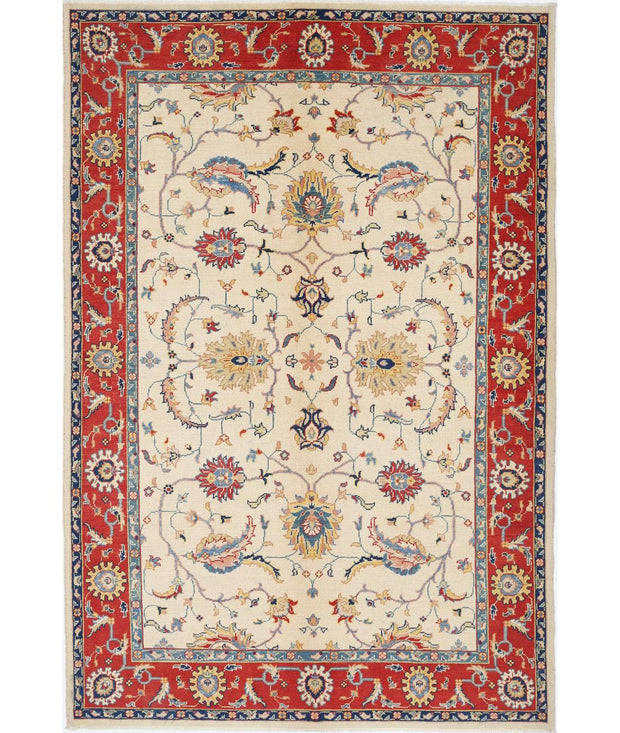 Hand Knotted Ziegler Farhan Gul Wool Rug 6' 6" x 9' 9" - No. AT49661