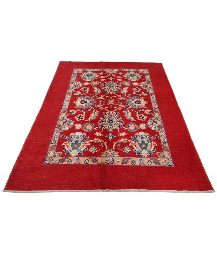Afghan Ziegler Farhan Gul Rug 4' 10" x 6' 8" Hand-Knotted | No. AT54711
