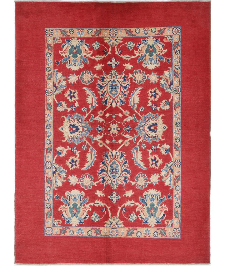 Afghan Ziegler Farhan Gul Rug 4' 10" x 6' 8" Hand-Knotted