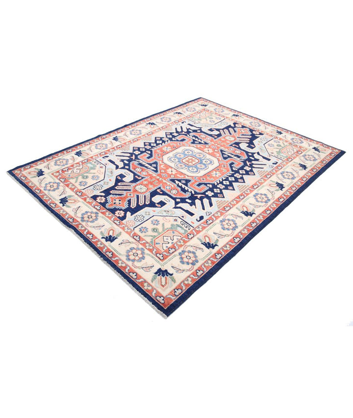 Afghan Ziegler Rug 5' 7" x 7' 6" Hand-Knotted | No. AT28705
