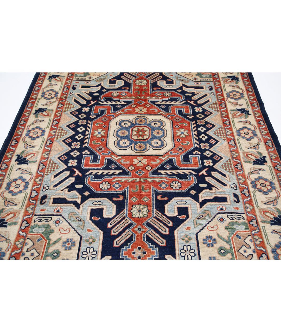 Afghan Ziegler Rug 5' 7" x 7' 6" Hand-Knotted | No. AT28705