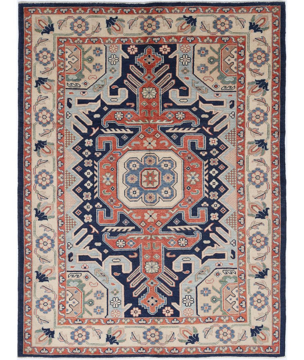 Hand Knotted Ziegler Farhan Gul Wool Rug 5' 7" x 7' 6" - No. AT28705