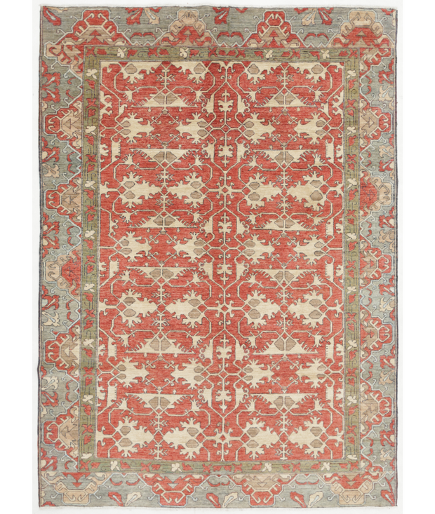 Hand Knotted Ziegler Wool Rug 6'  1" x 8'  7" - No. AT60677