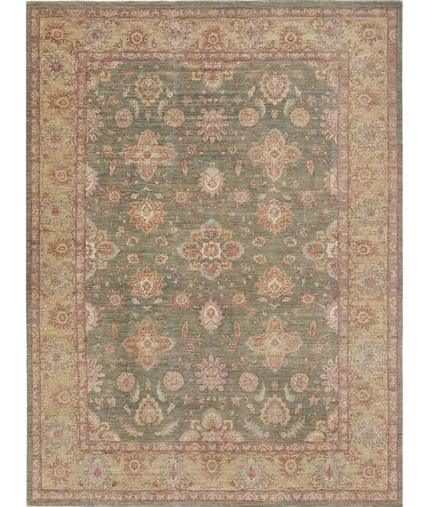 Hand Knotted Ziegler Wool Rug 9'  11" x 13'  10" - No. AT87866
