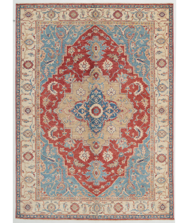 Hand Knotted Ziegler Wool Rug 5'  7" x 7'  9" - No. AT39798