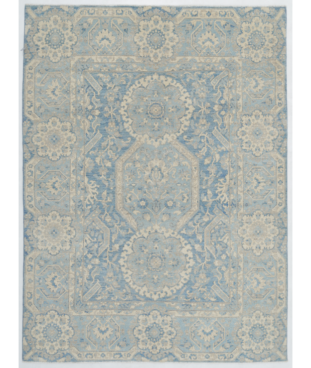 Hand Knotted Ziegler Wool Rug 5'  0" x 6'  9" - No. AT49603