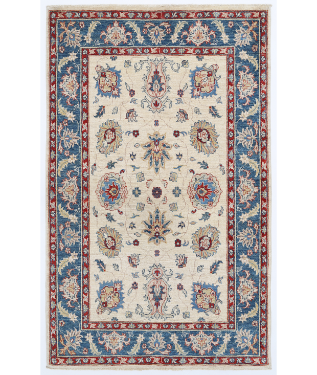 Hand Knotted Ziegler Wool Rug 3'  9" x 6'  1" - No. AT91050