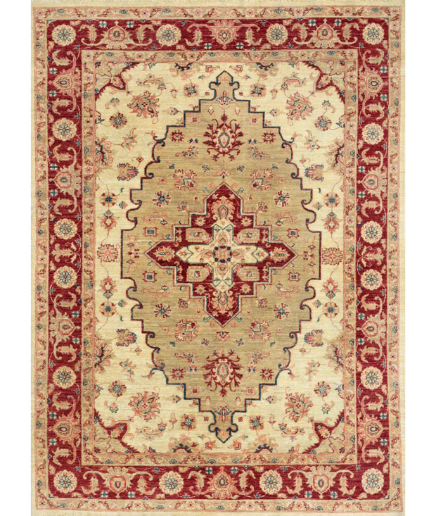 Hand Knotted Ziegler Wool Rug 5'  8" x 7'  7" - No. AT81578