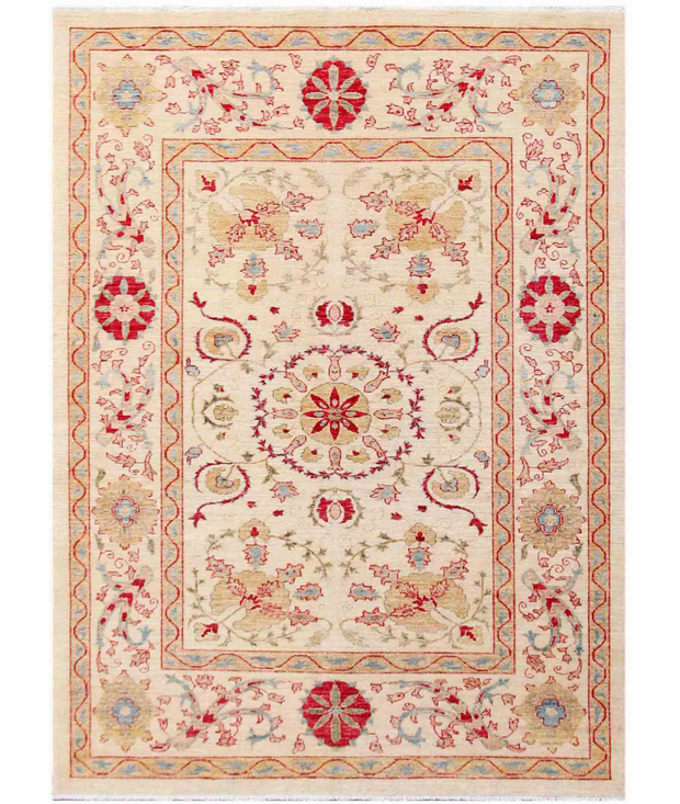 Hand Knotted Ziegler Wool Rug 5'  7" x 7'  7" - No. AT28015