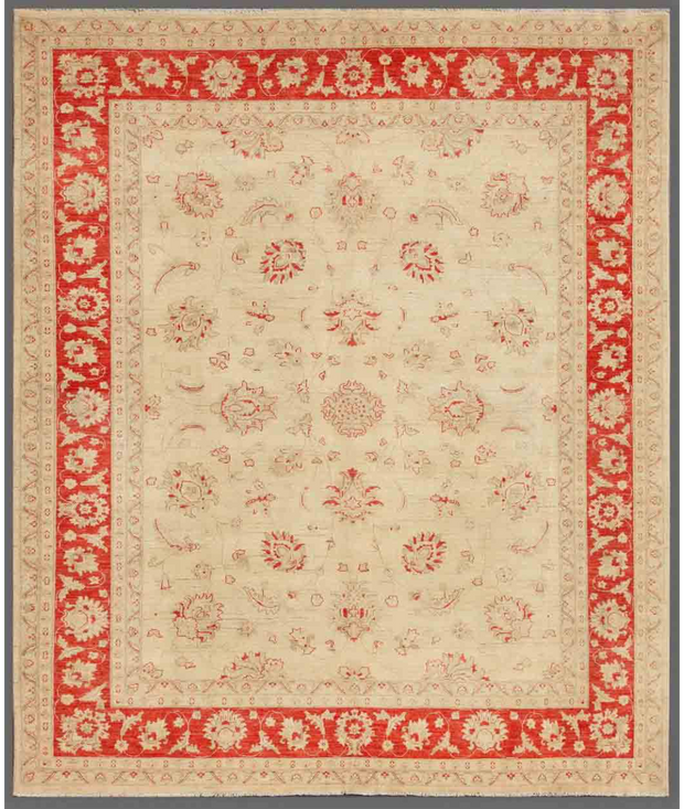 Hand Knotted Ziegler Wool Rug 8'  1" x 9'  2" - No. AT34508