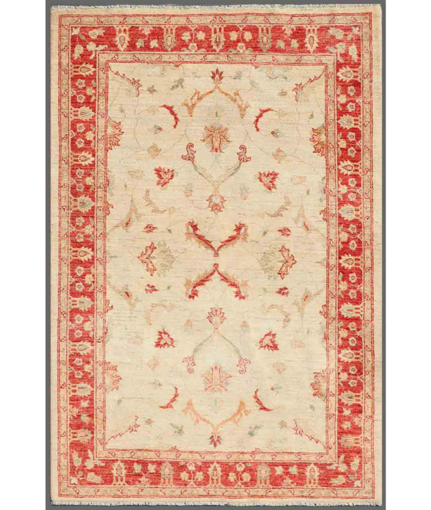 Hand Knotted Ziegler Wool Rug 4'  1" x 6'  1" - No. AT14803