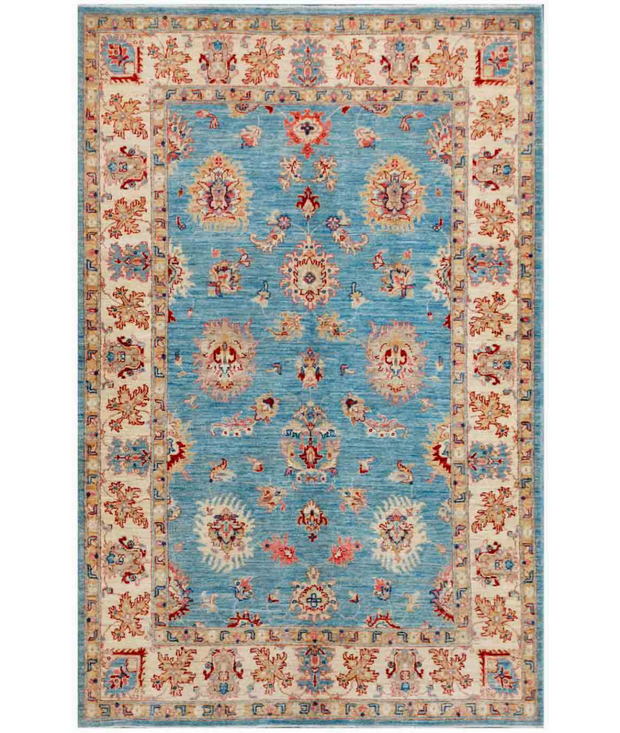 Hand Knotted Ziegler Wool Rug 4'  11" x 7'  5" - No. AT40410