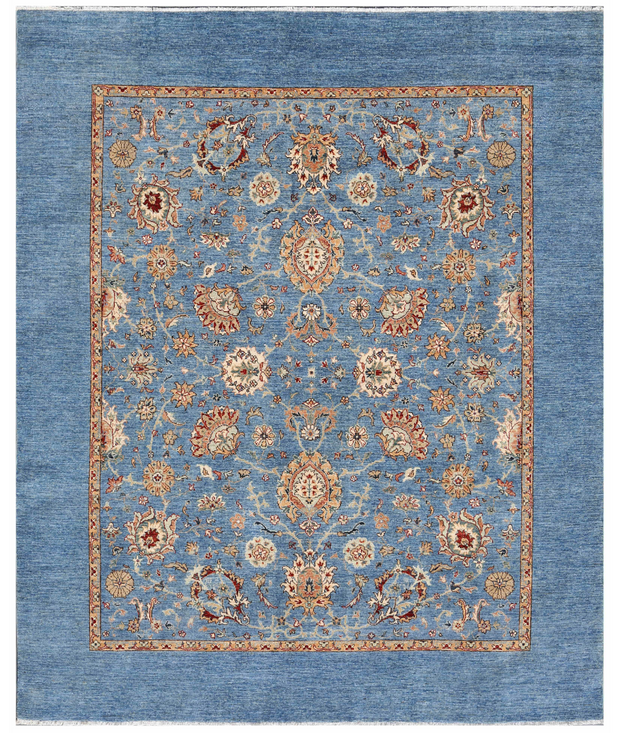 Hand Knotted Ziegler Wool Rug 8'  1" x 9'  9" - No. AT62298