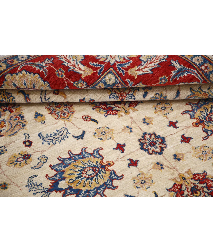 Ivory Afghan Ziegler Rug 5' 5" x 7' 11" Hand-Knotted view