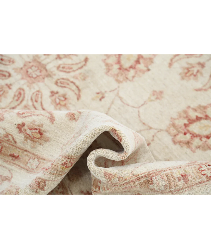Ivory Afghan Ziegler Rug 6' 2" x 8' 10" Hand-Knotted view