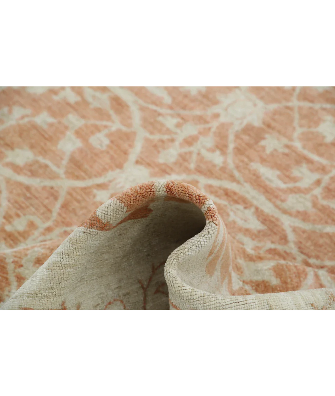 Orange Afghan Ziegler Rug 8' 0" x 11' 2" Hand-Knotted view