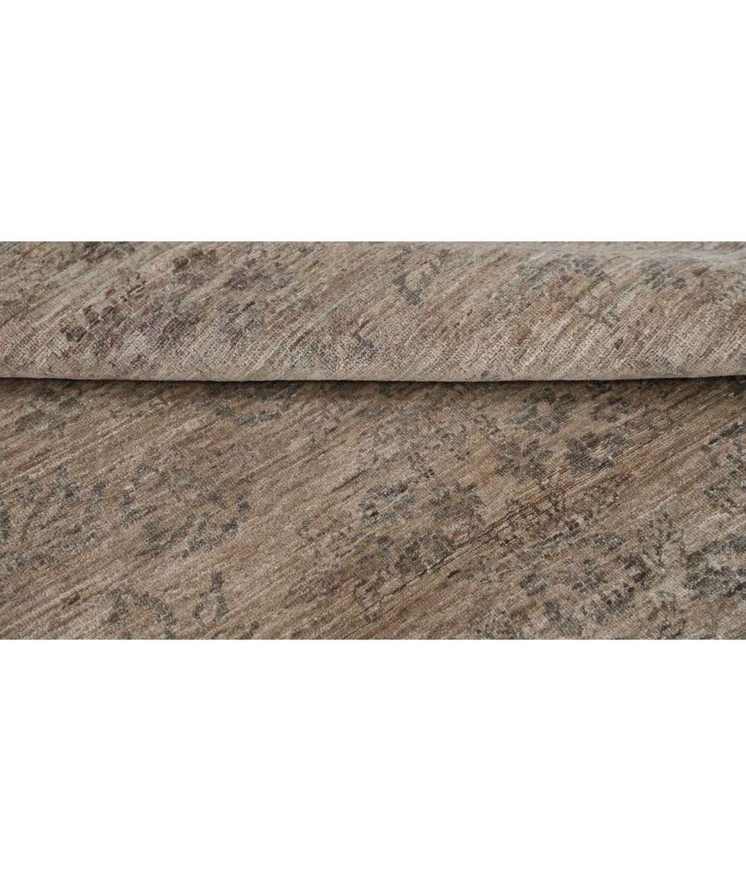 Brown Afghan Ziegler Rug 4' 0" x 5' 7" Hand-Knotted pattern