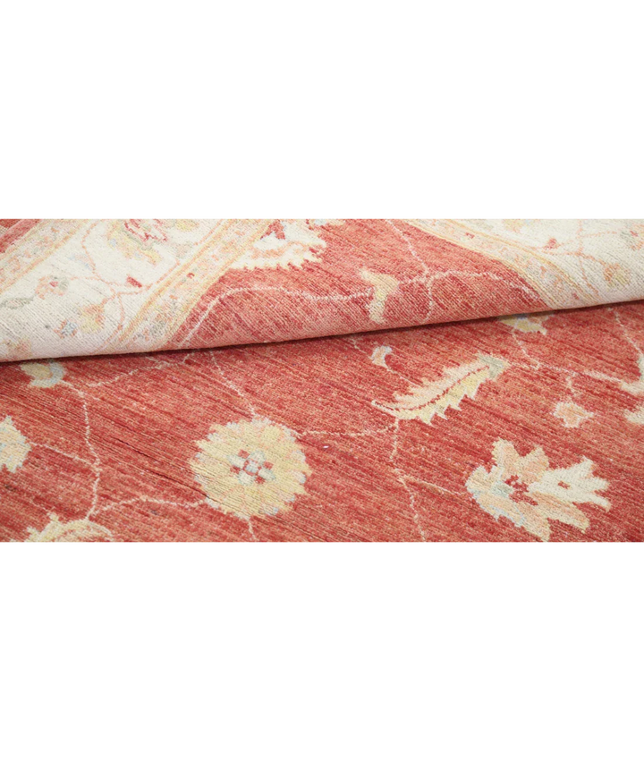 Orange Afghan Ziegler Rug 4' 0" x 5' 9" Hand-Knotted view